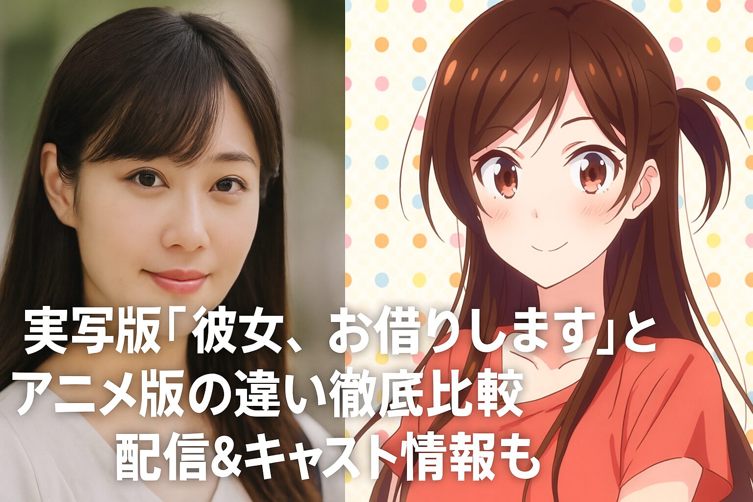実写版とアニメの比較