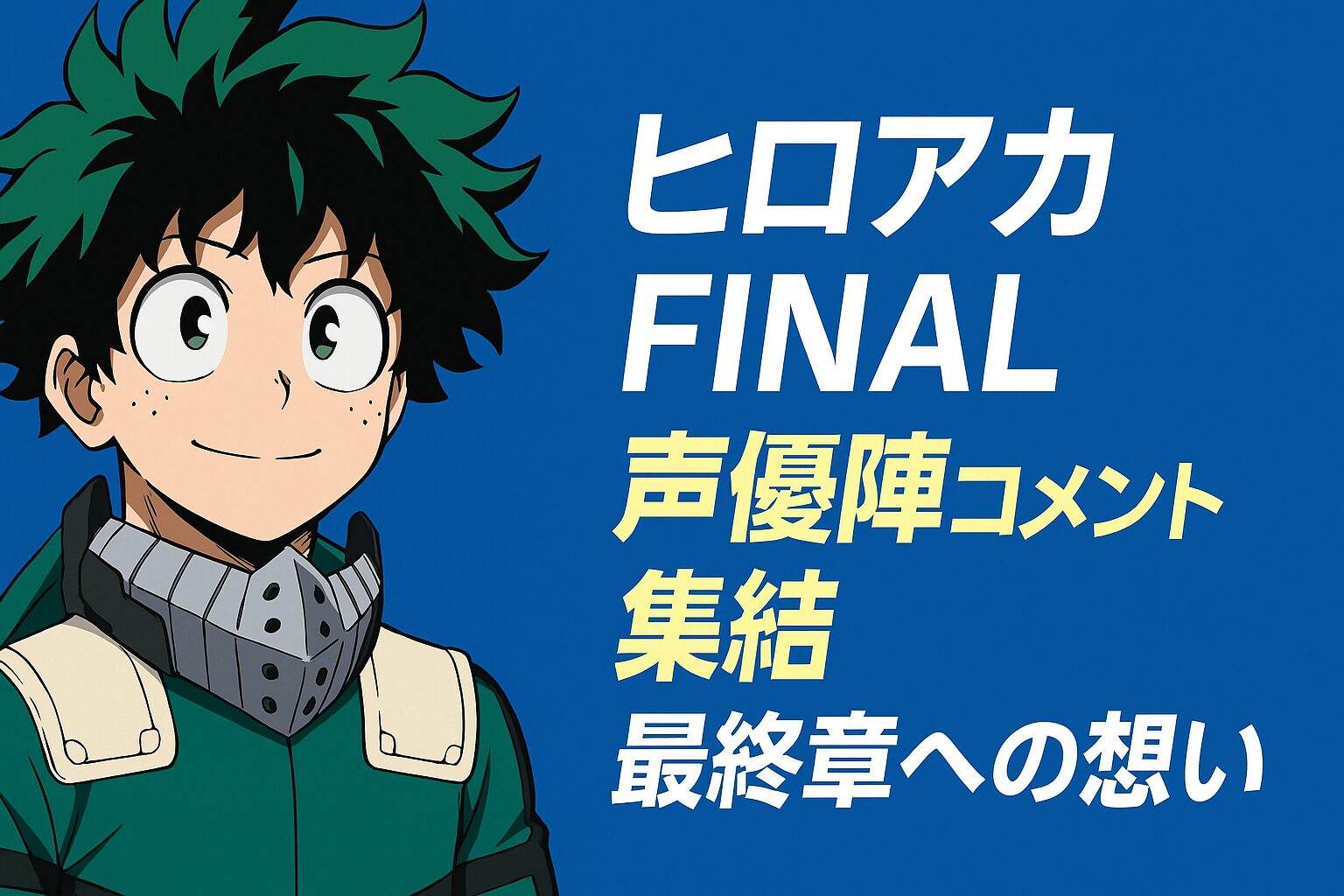 ヒロアカFINAL声優陣コメント集結