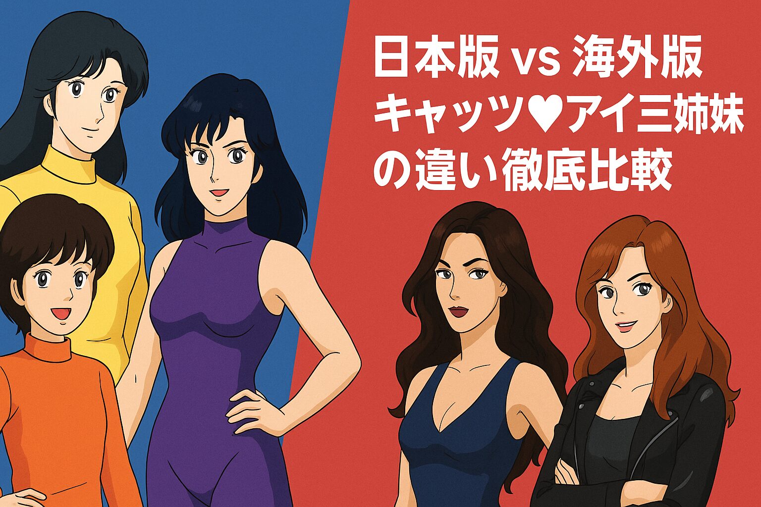 日本版vs海外版！キャッツ♥アイ三姉妹の違い徹底比較