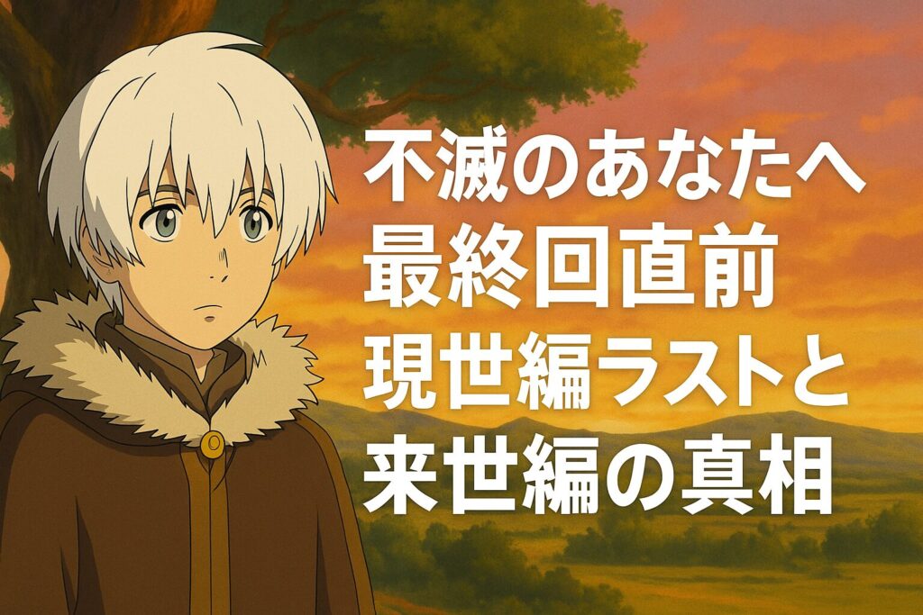 不滅のあなたへ最終回直前|現世編ラストと来世編の真相 | Naosoutaのブログ