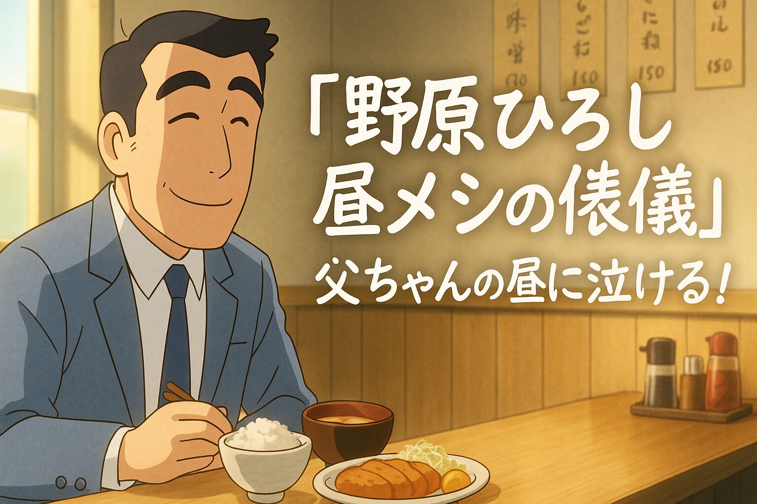 『野原ひろし昼メシの流儀』父ちゃんの昼に泣ける！